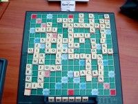 Wort-suchen.de Autorin Juliane Fritz wollte es wissen: Hat sie eine Chance gegen die Scrabbinale-Siegerin Nadja Dobesch? So sah das Spielfeld aus. Gewonnen hat - natürlich - Nadja Dobesch mit 381 zu 218 Punkten.