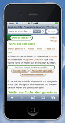 wort-suchen.de auf dem iPhone
