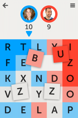 Das Standard-Design von Letterpress ist übersichtlich und zweifarbig.