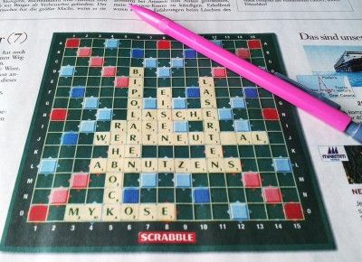 Das Scrabble-Brett der siebten Runde.