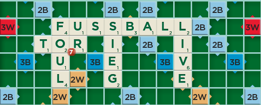 Scrabble mit Fußballbegriffen