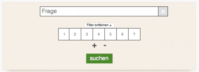 Filtereingabe Kreuzworträtsel-Hilfe