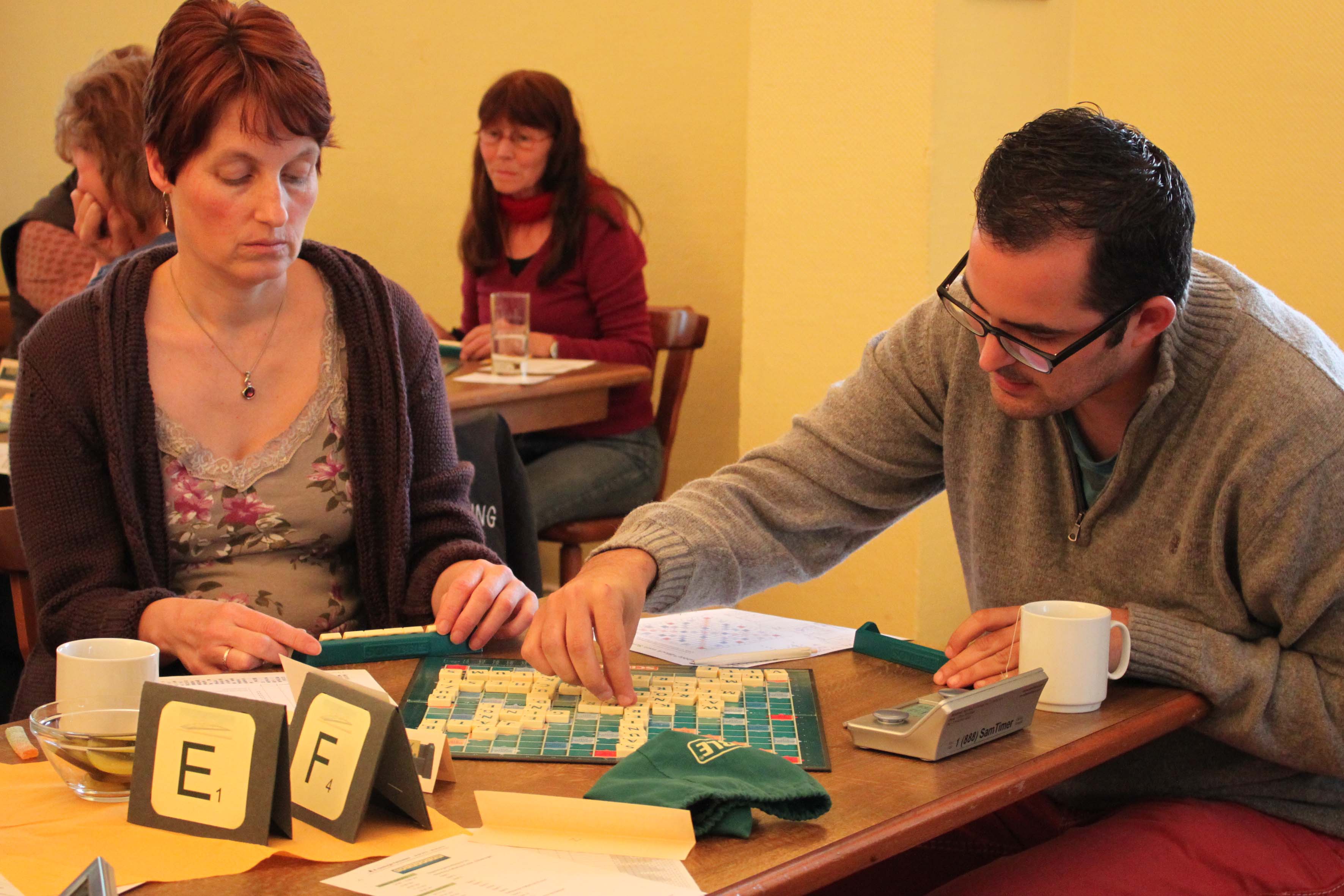 Deutscher Meister im Scrabble Ben Berger (rechts)