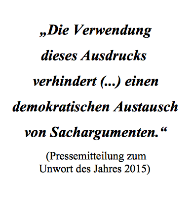 Unwort des Jahres 2015