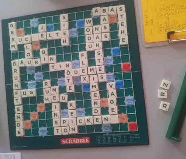 Scrabble Spiel bei Deutsche Meisterschaft