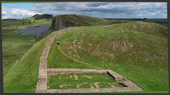 Hadrianswall Reste zwischen England und Schottland