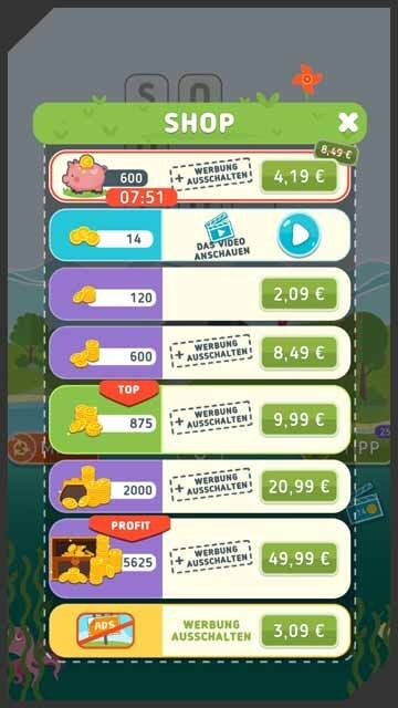 shop innerhalb der app