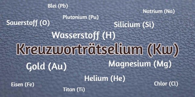 Suche chemisches Element im Kreuzworträtsel