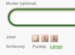 Joker und Sortierung mit einem Klick