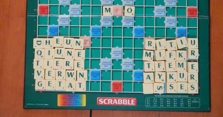 Buchstaben in Scrabble: Punkte und Anzahl